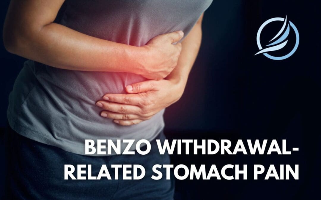 an image of someone having stomach pain from benzo withdrawals.