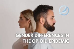 Two people (one man, one woman) depicting the gender differences with opioid addiction.