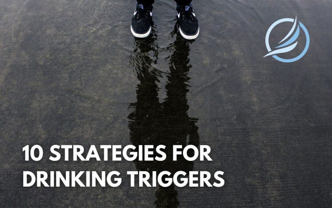 an image of a male admiring at self reflection reading about strategies to combat drinking triggers.