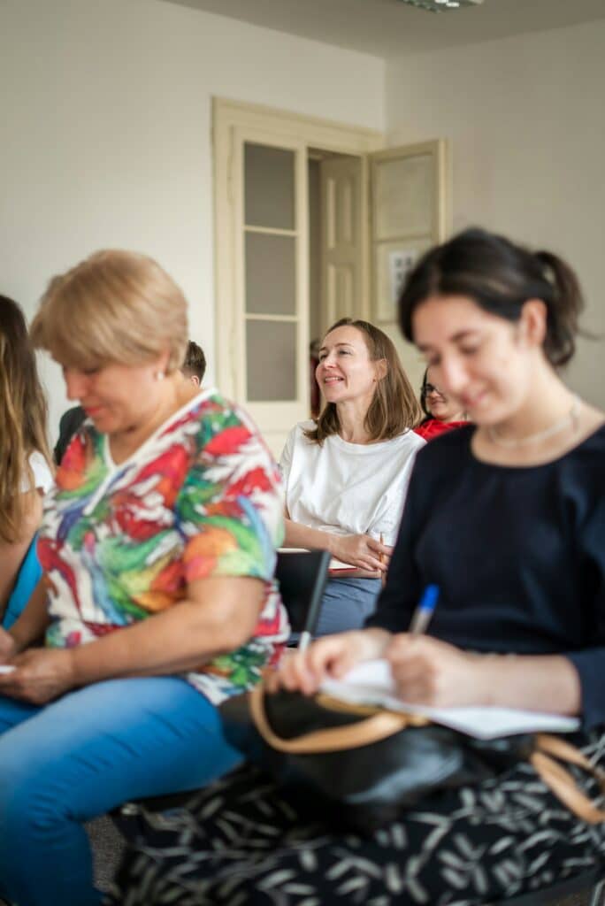 Women in group therapy